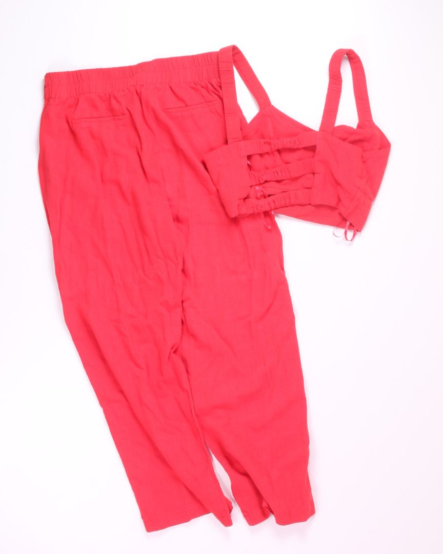 Red Monteau Tank + Pants Set, M