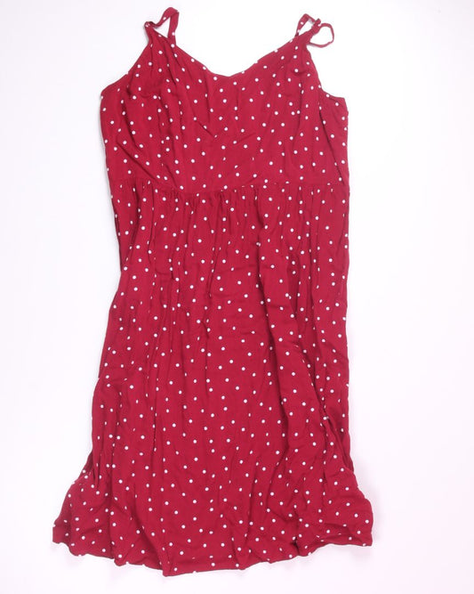 Red Old Navy Cami Midi Dress, 1X