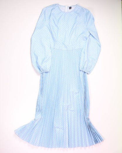 Blue Shein Pleated Maxi Dress, XL