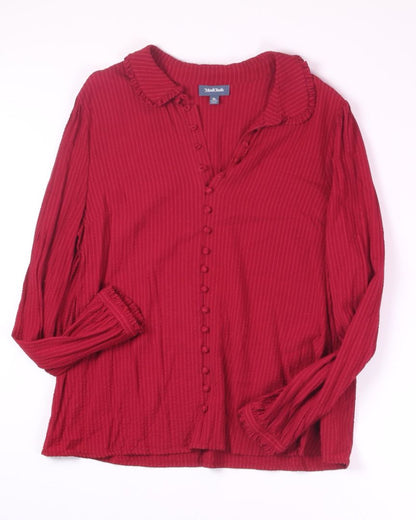 Red Modcloth Blouse, XL