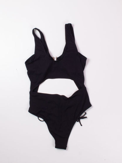 Black  One Piece Swimsuit, XL