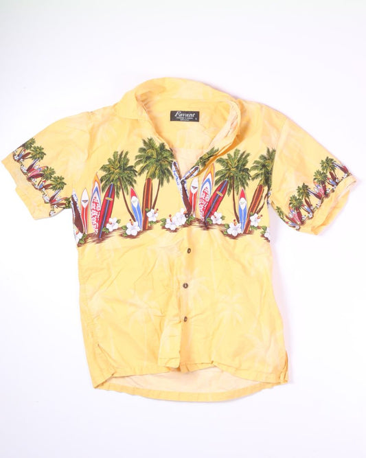 Yellow Favant Hawaiian Shirt, L