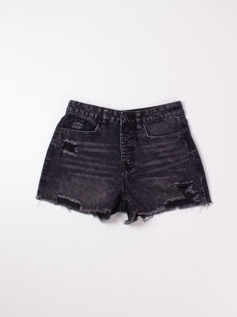 Black YMI Cutoff Shorts, 4
