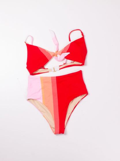 Red/Pink/Tan  Bikini, M