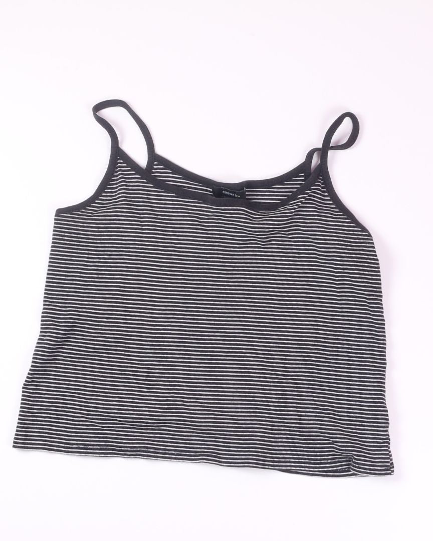 Black/White Forever21 Cropped Tank, 3X