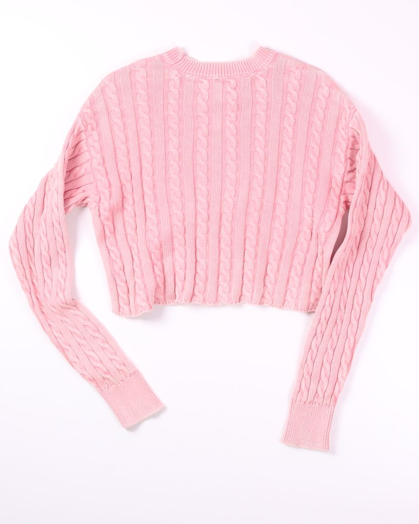 Pink Aerie Cropped Sweater, S