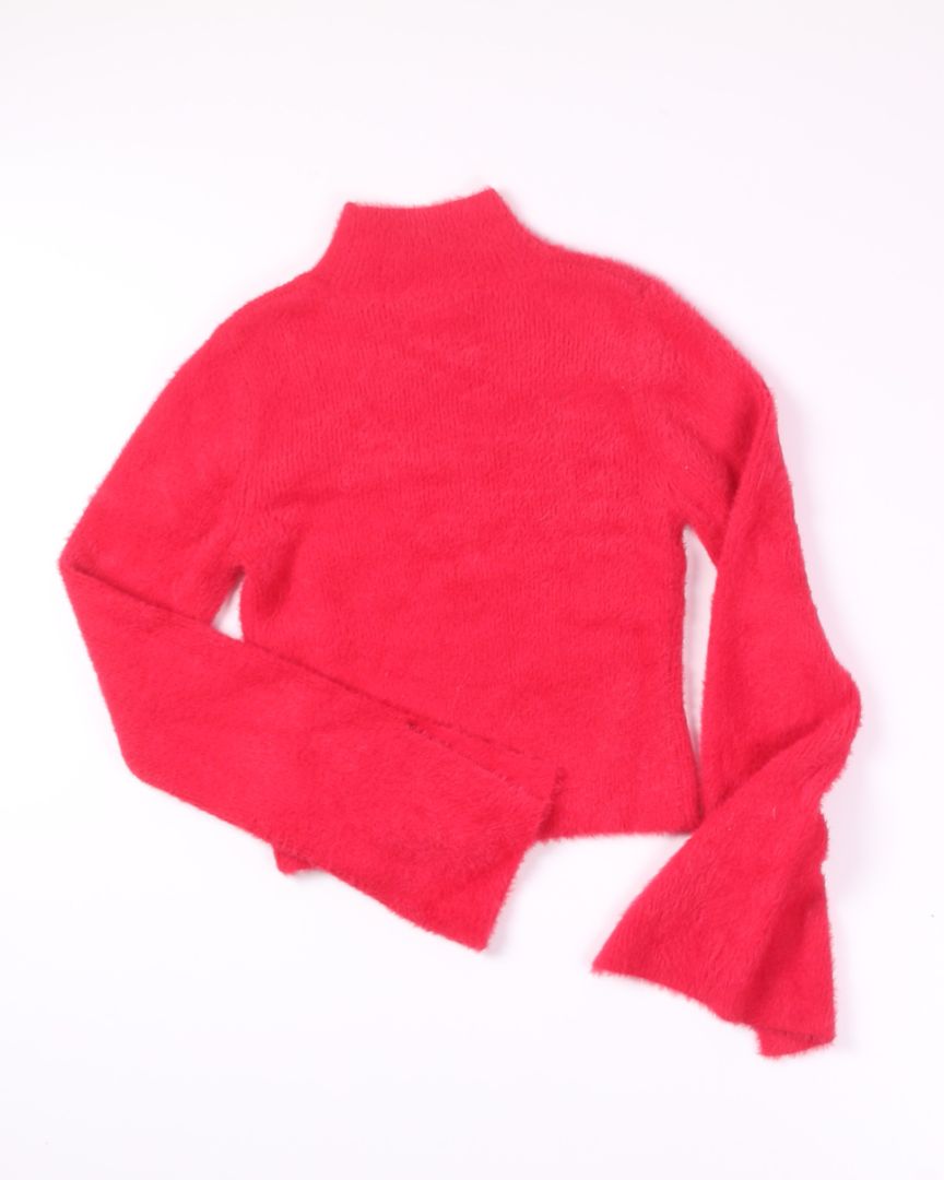 Red Sincerely Jules Bell Sleeve Sweater, S