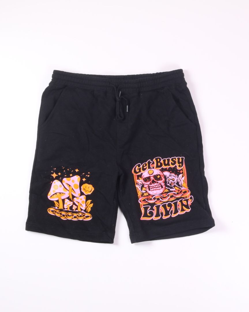 Black Boss Dog Art Dept Soft Graphic Shorts, M