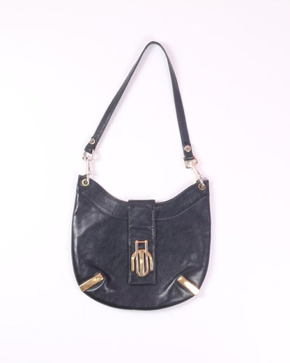 Black Susan Gail Leather Handbag