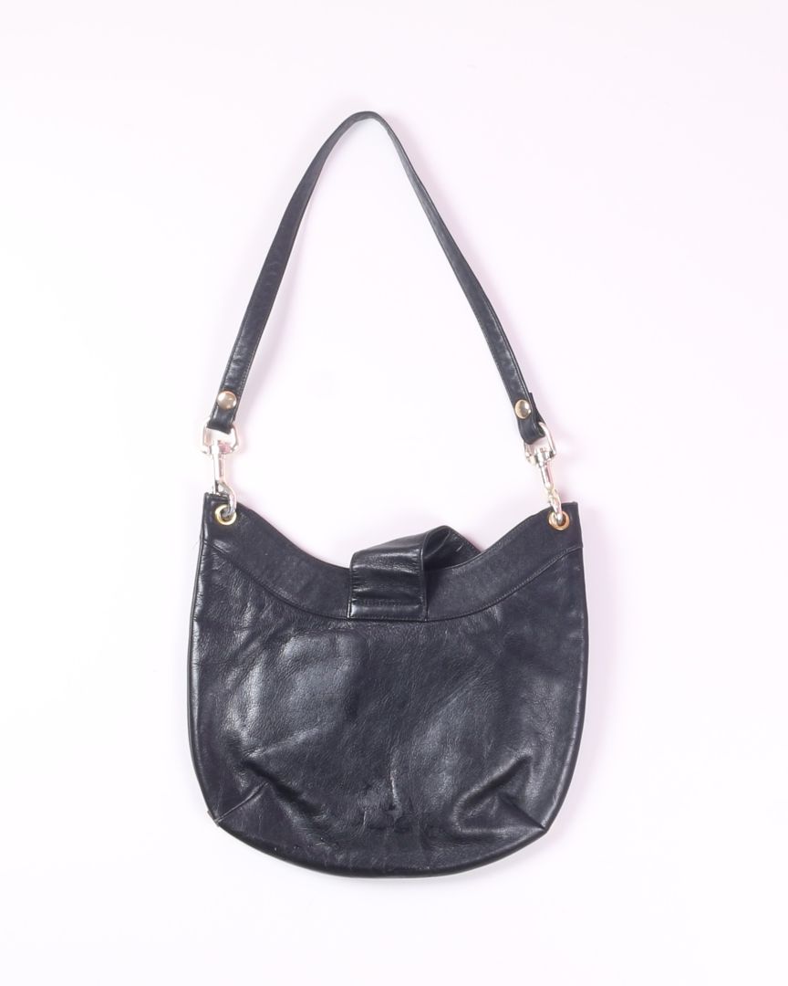 Black Susan Gail Leather Handbag