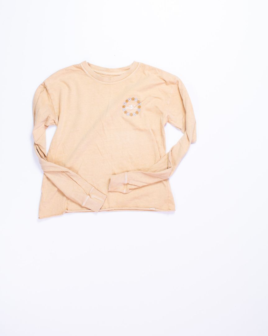 Yellow O'Neil Cropped T-Shirt, S