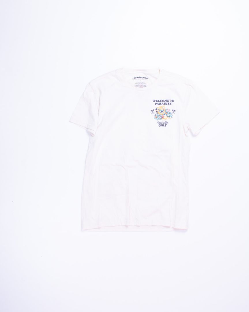 Cream Nickelodeon T-shirt, M