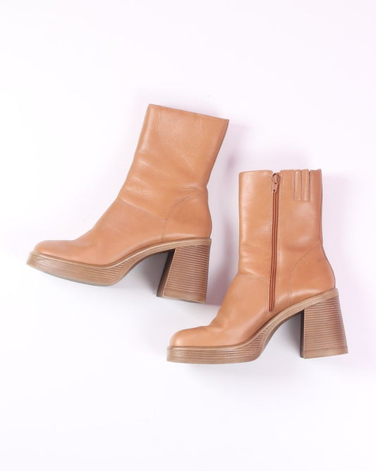 Tan Steve Madden GoGo Boots, 11