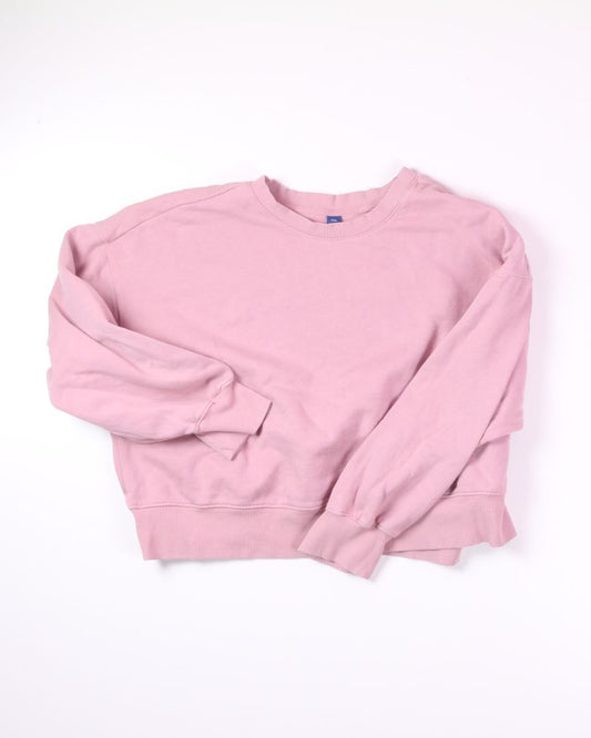 Pink Old Navy Cropped Crewneck, 1X