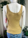 Yellow Aerie Buttoned Tank, S