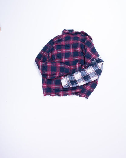 Red/White Maurices Cropped Flannel, XL