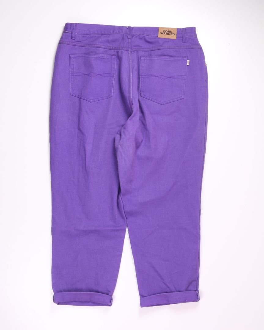 Purple Fore Warned Bootcut Jeans, 22