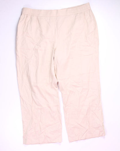 Cream Ophelia Roe Wide Leg Pants, 3X