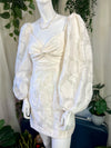 White Mable Puffsleeve Dress, S