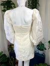 White Mable Puffsleeve Dress, S