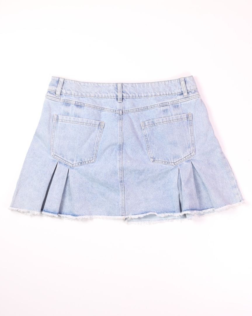 Lightwash Chelsea & Violet Mini Denim Skirt, 1X