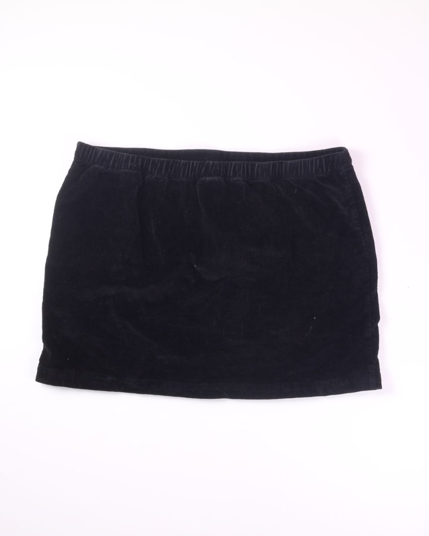 Black Marley Lilly Mini Corduroy Skirt, 1X