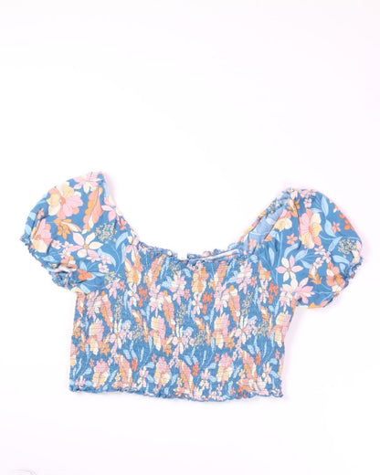 Blue Aerie Cropped Tee, L