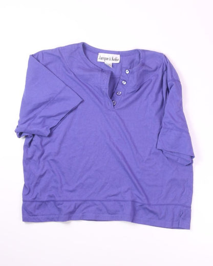 Purple Jacque and Koko Buttoned Tee, 18/20