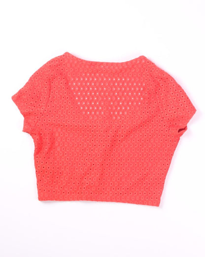 Red H&M Cropped Tee, L