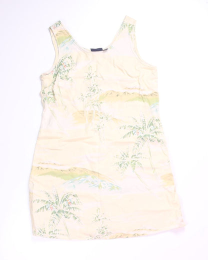 Yellow Tommy Bahama Beach Scene Shift Dress, M