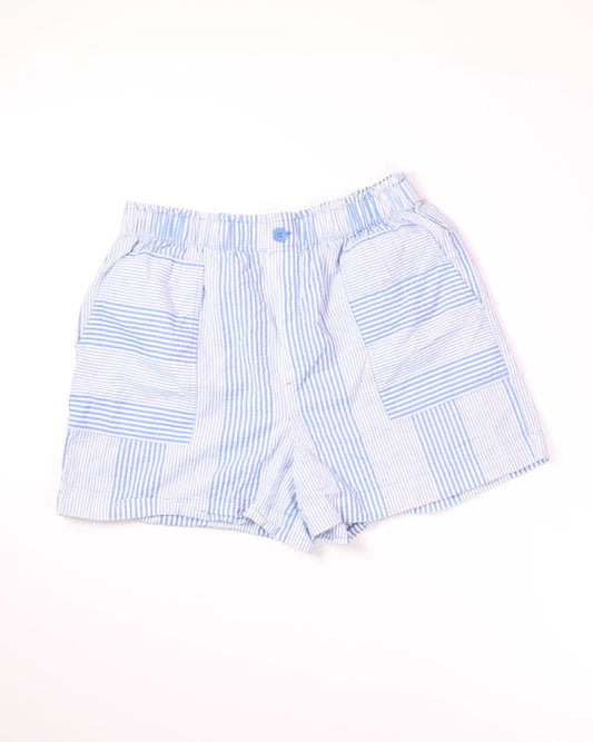 Blue Striped Loft High Rise Soft Shorts, L