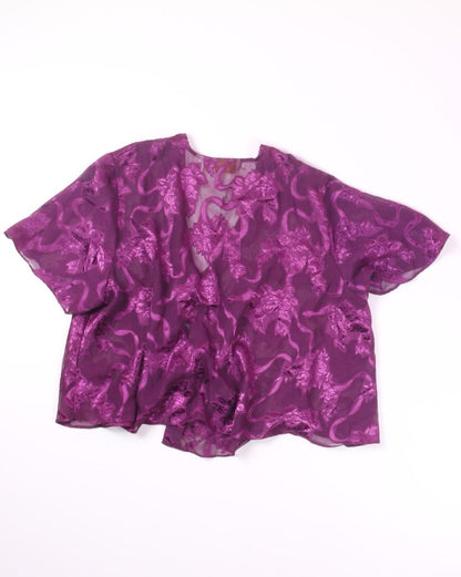 Purple Victoria's Secret Sheer Button Down, M