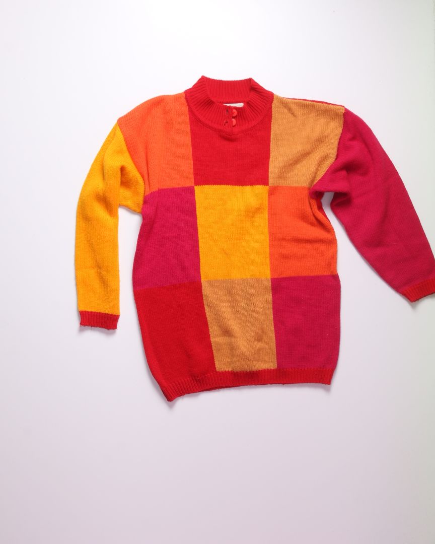 Red/Yellow Boundary Waters Vintage Sweater, S