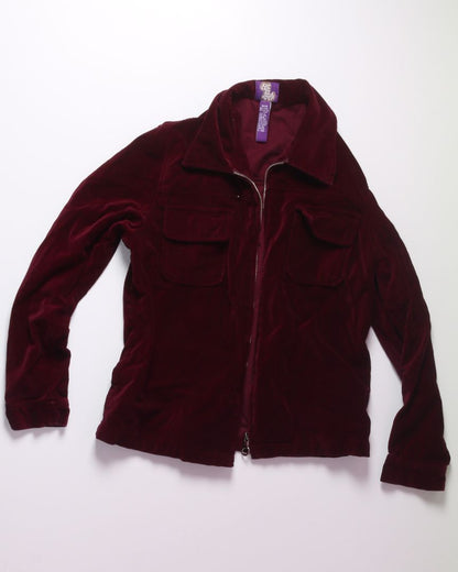 Purple Free People Y2K Velour Jacket, M