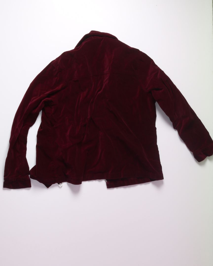 Purple Free People Y2K Velour Jacket, M