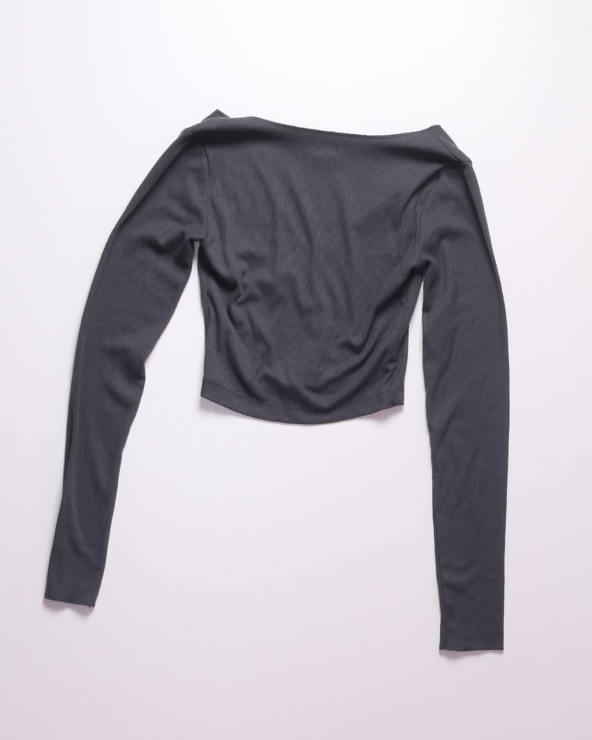 Gray BDG Cropped Long Sleeve, S