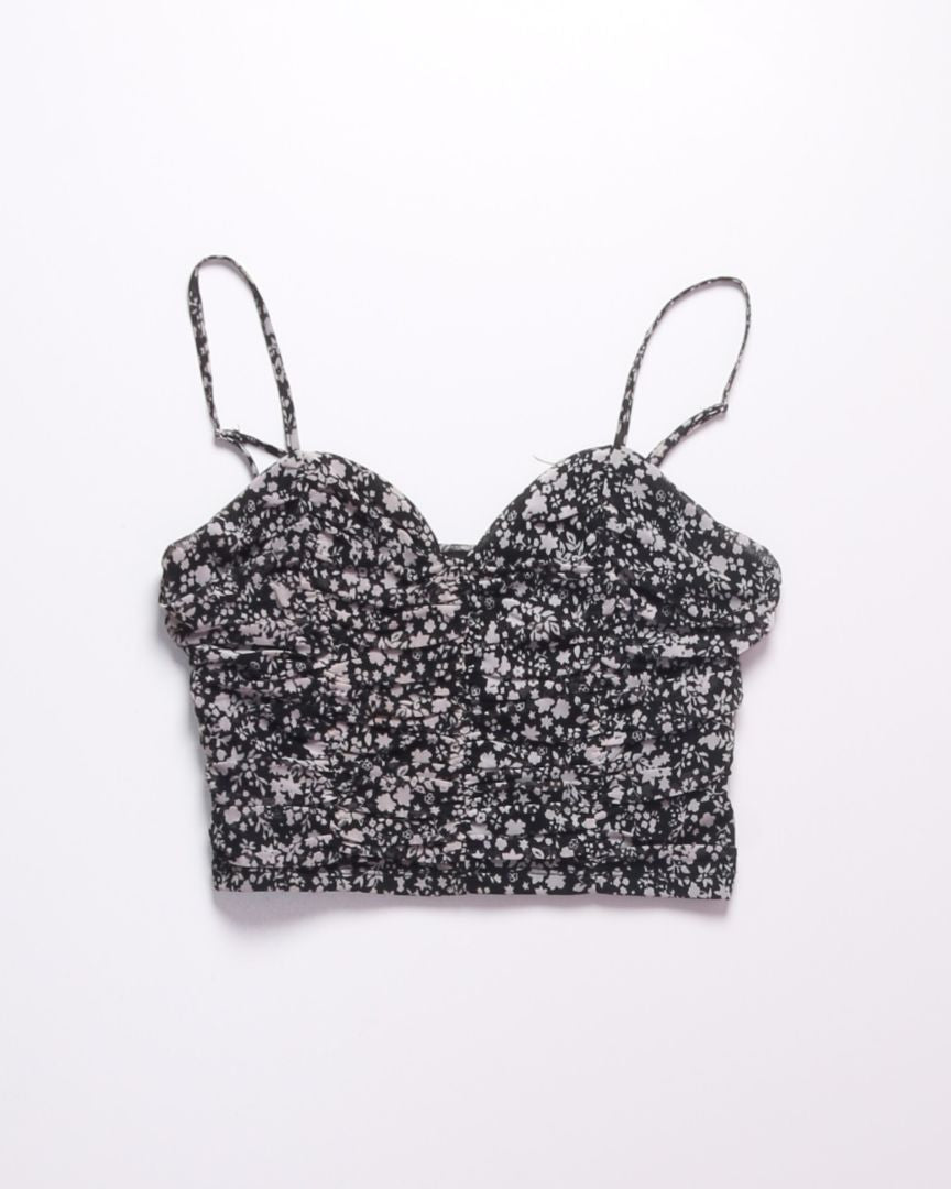 B&W Forever21 Cropped Tank, S