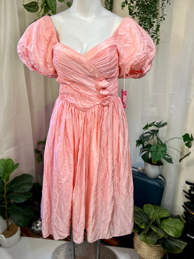 80's Steppin Out Puff Sleeve Gown, 11