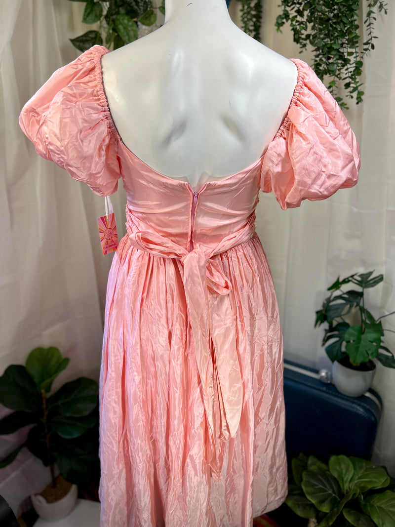 80's Steppin Out Puff Sleeve Gown, 11