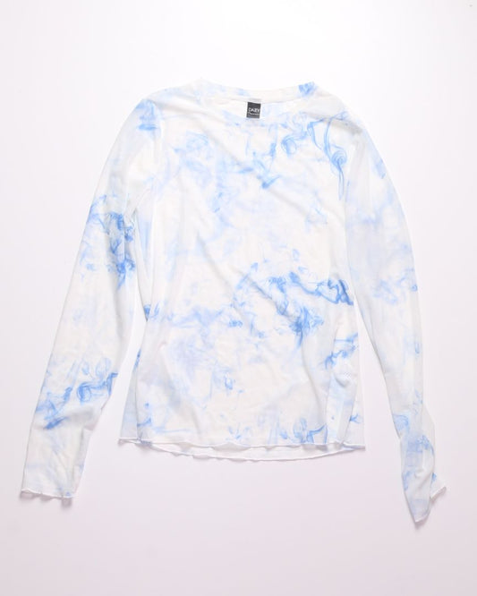 White Dazy Sheer Long Sleeve, L