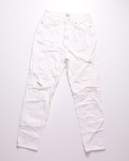 White BDG Distressed Mom Jeans, 27