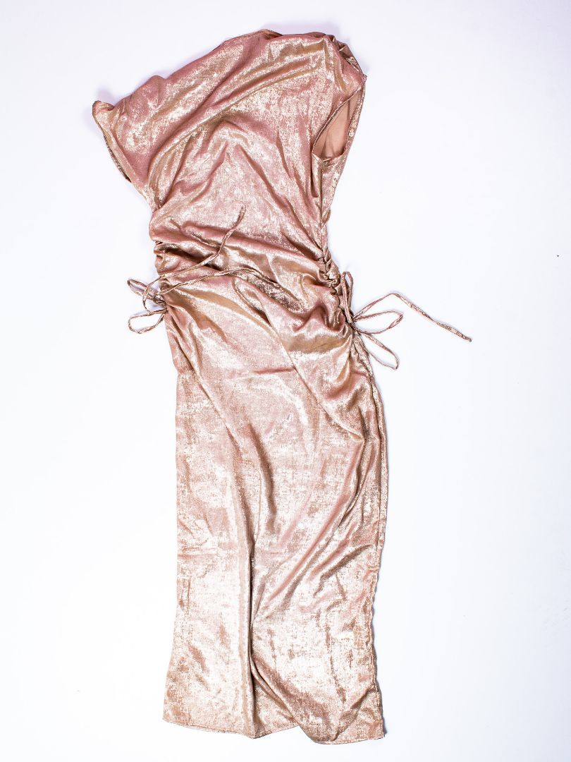 Gold Shein Maxi Dress, S