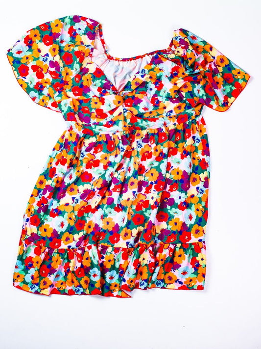 Multicolor Shein Babydoll Dress, 2X