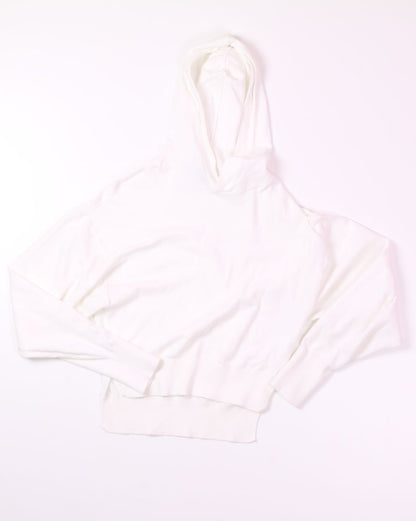 White Express Cropped Hoodie, S