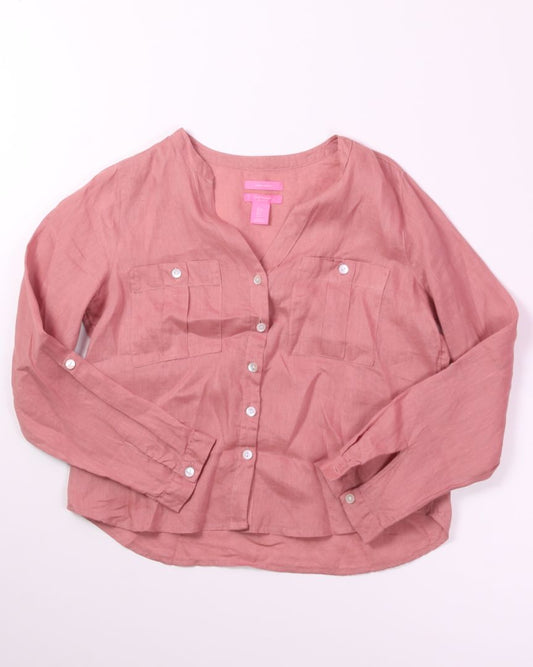 Pink Isaac Mizrahi Button Down, S