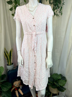 Pink/White Loft Button Down Dress, 2