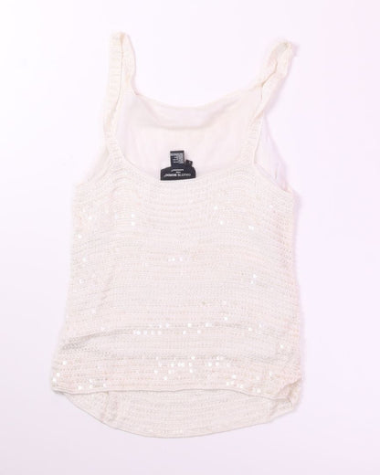 White Colette Mordo Pearl Tank, L