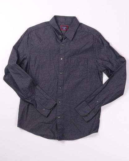 Gray Untuck it Button Down, M