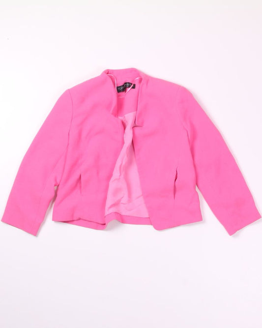 Pink Topshop Cropped Blazer, 0