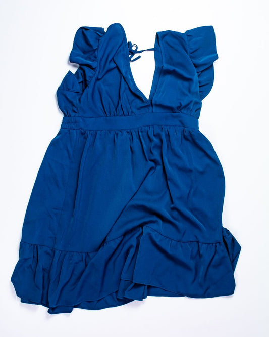 Blue Shein Babydoll Dress, 3X